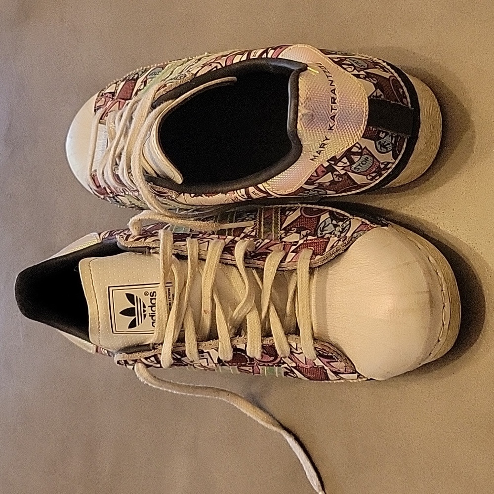 Adidas x Mary Katrantzou Shell top sneaker SIZE 7